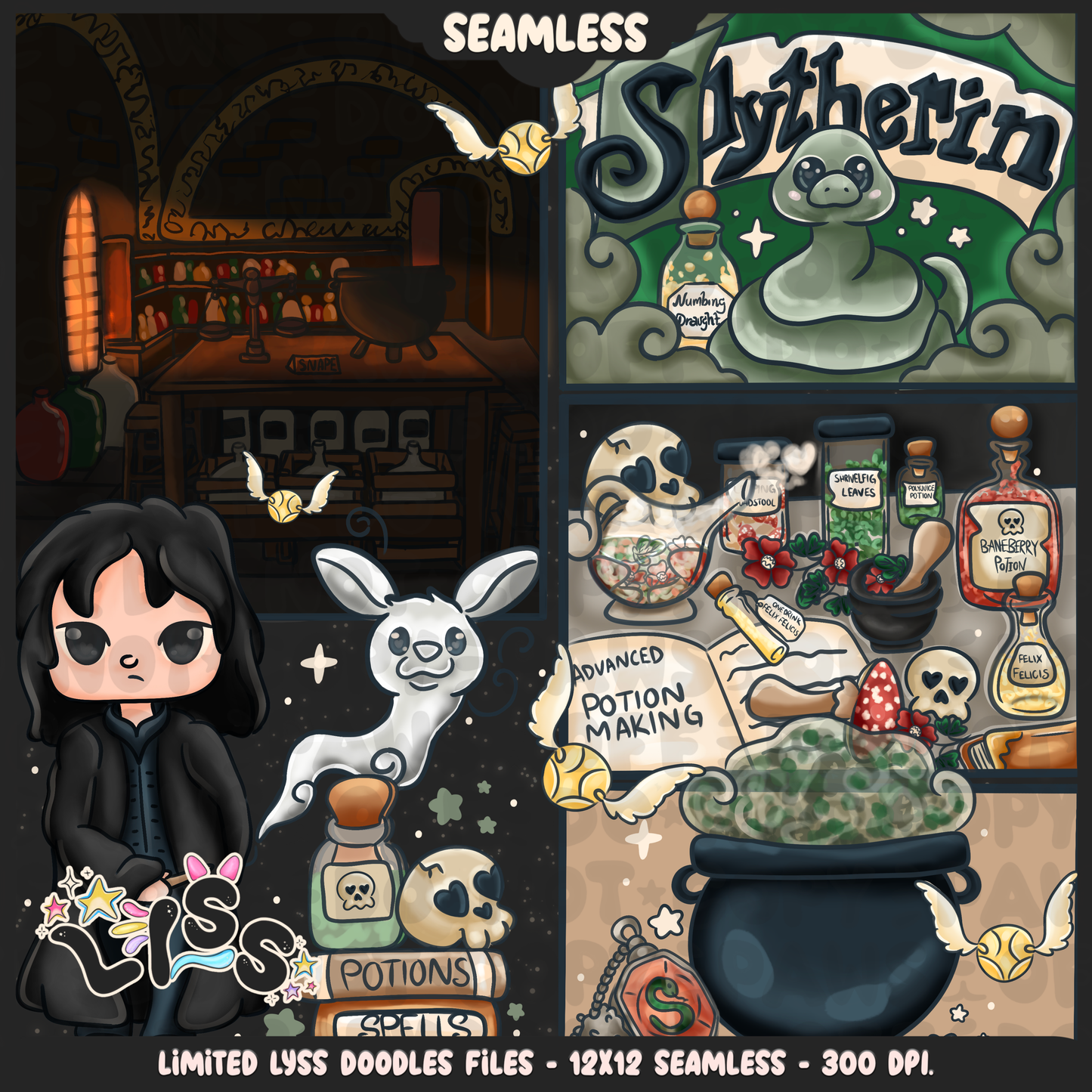 2024 - Lyss Doodles - Seamless - Mains - HP Pride - Slyth - 24LD033