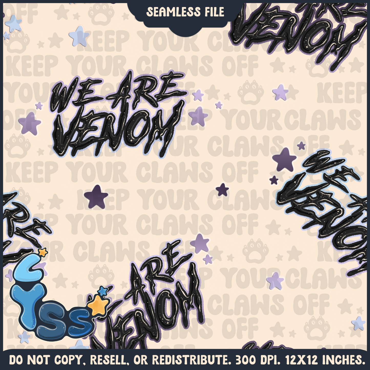 2024 - Lyss Doodles - Seamless - Coordinate - Superhero Collection - Ink Alien - 24LD084