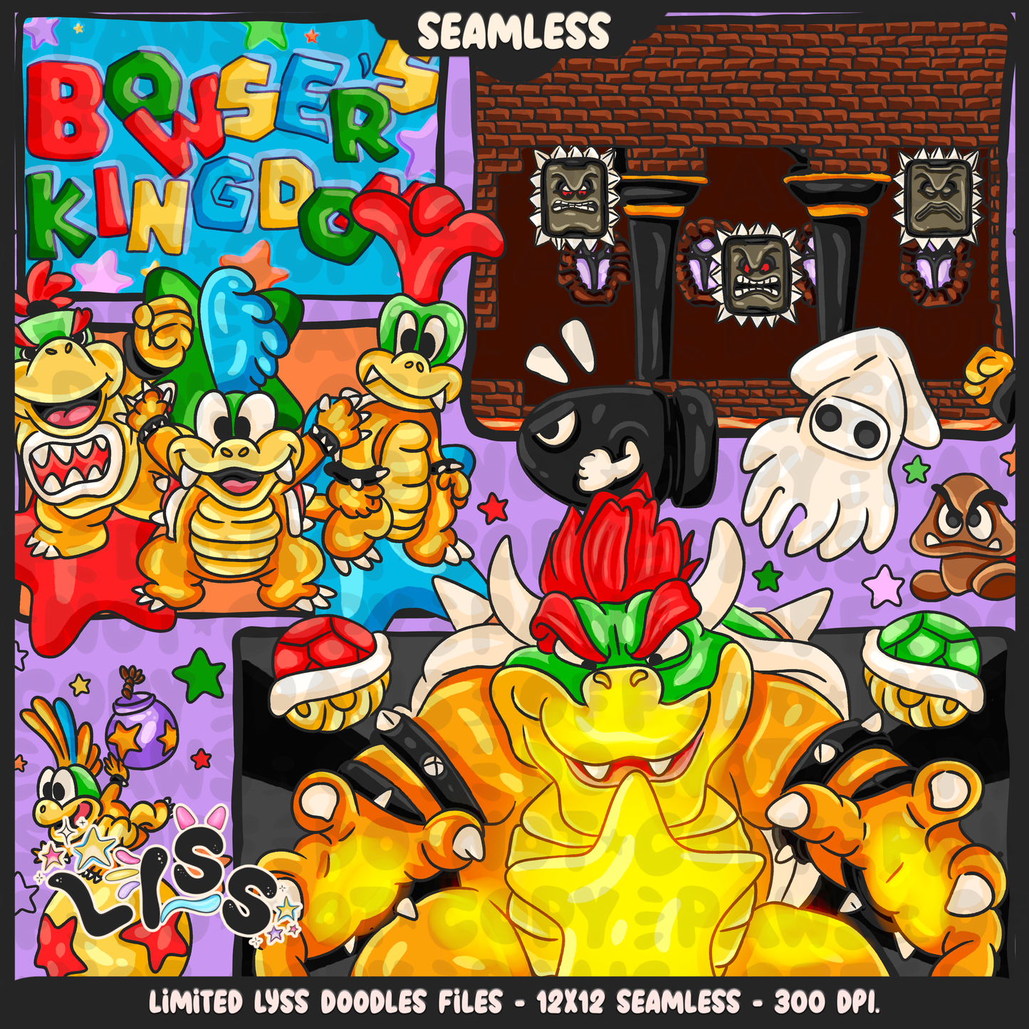 2024 - Lyss Doodles - Seamless - Mains - MAR10 - 24LD024