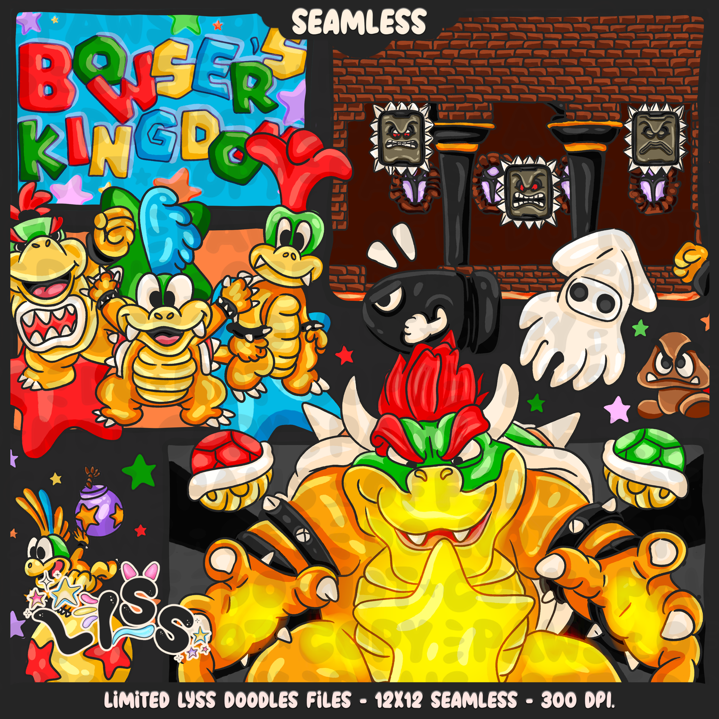 2024 - Lyss Doodles - Seamless - Mains - MAR10 - 24LD024