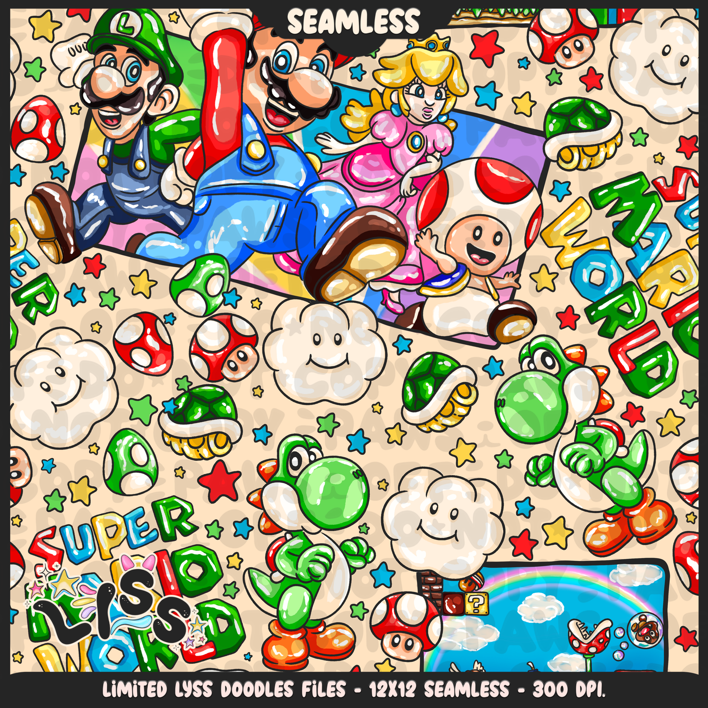 2024 - Lyss Doodles - Seamless - Mains - MAR10 - 24LD025