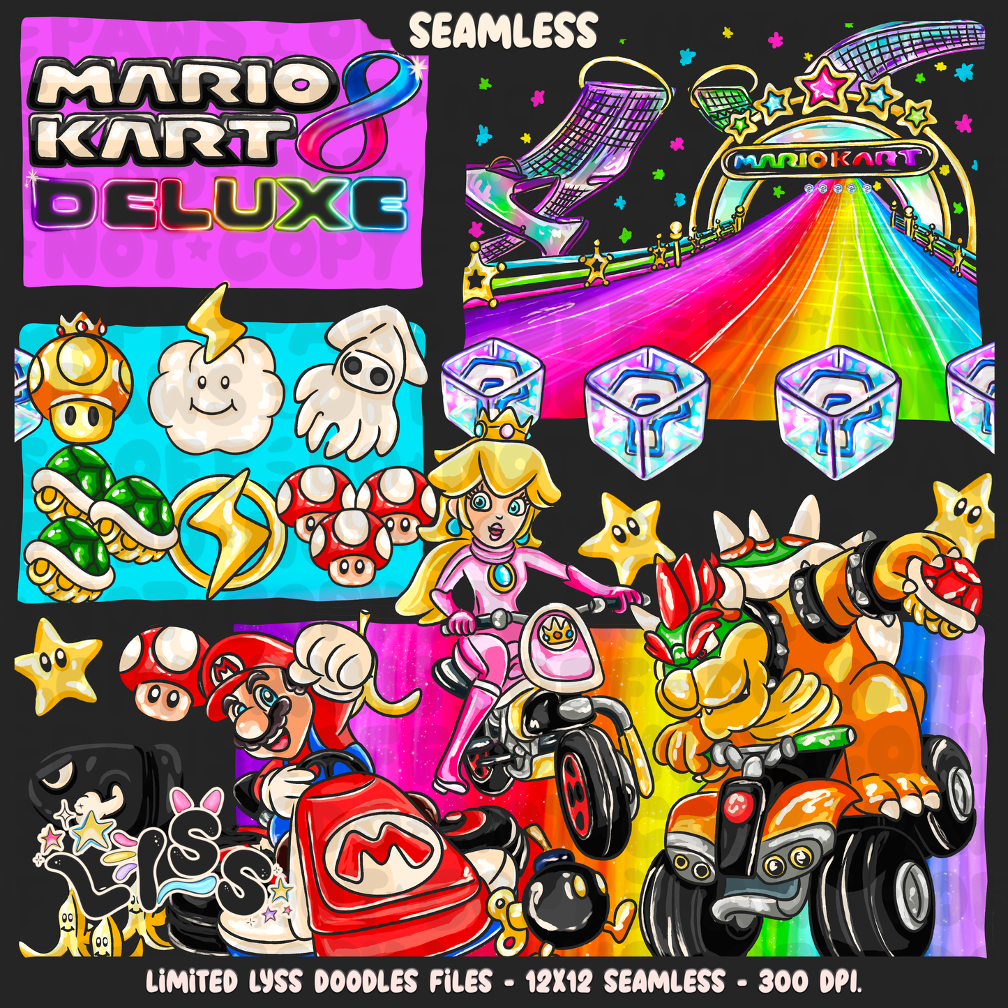 2024 - Lyss Doodles - Seamless - Mains - MAR10 - 24LD027