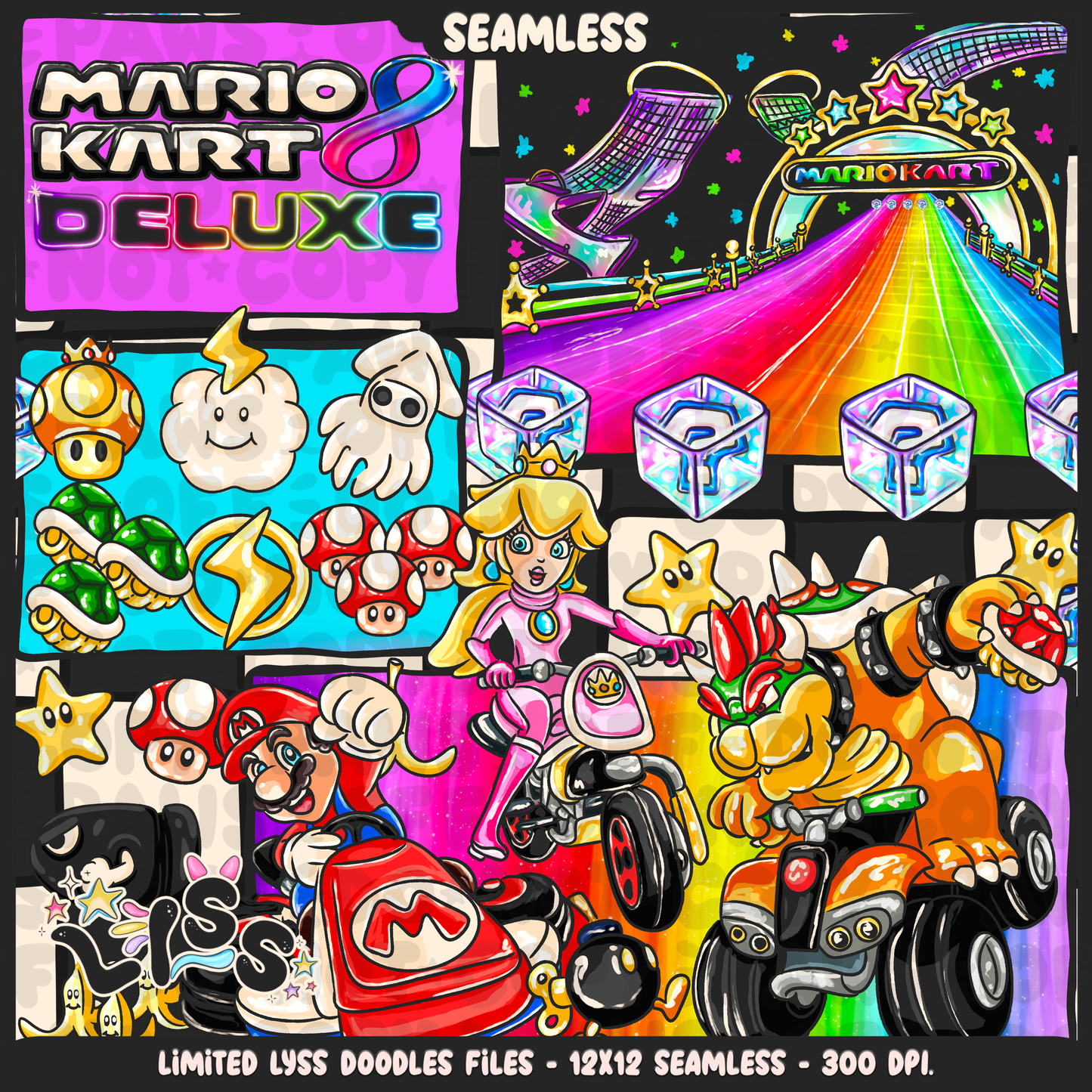 2024 - Lyss Doodles - Seamless - Mains - MAR10 - 24LD027