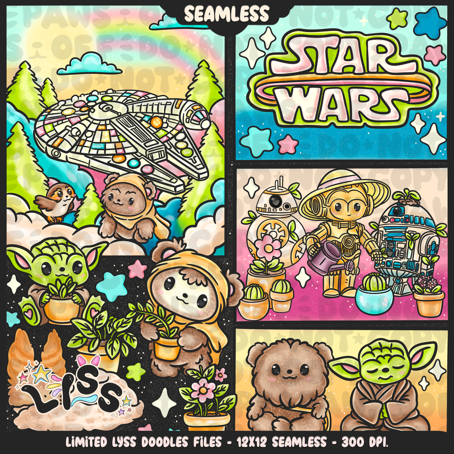 2024 - Lyss Doodles - Seamless - Mains - May Fourth Event - 24LD042