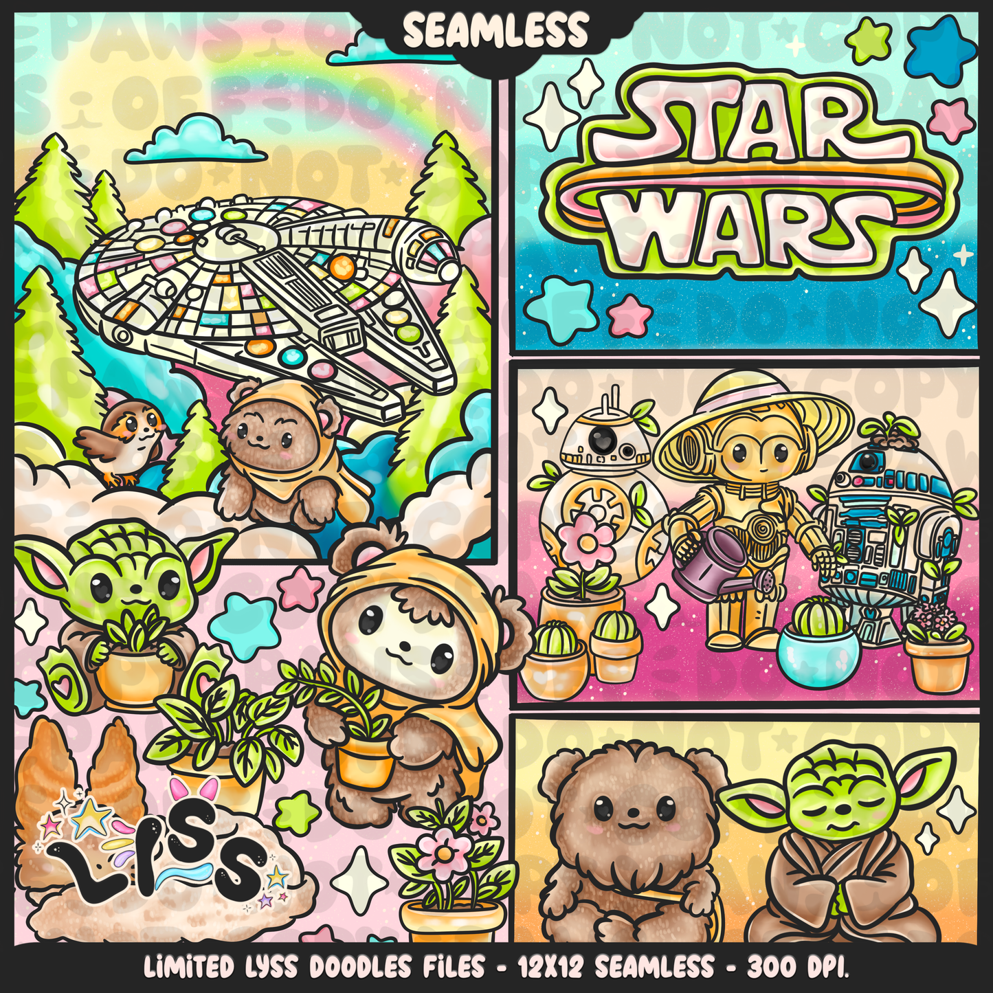 2024 - Lyss Doodles - Seamless - Mains - May Fourth Event - 24LD042