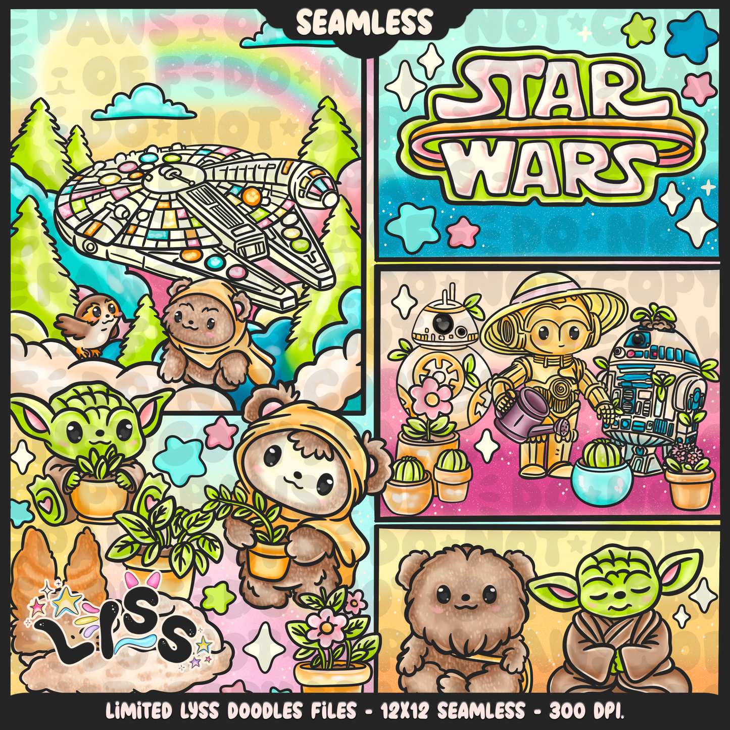 2024 - Lyss Doodles - Seamless - Mains - May Fourth Event - 24LD042