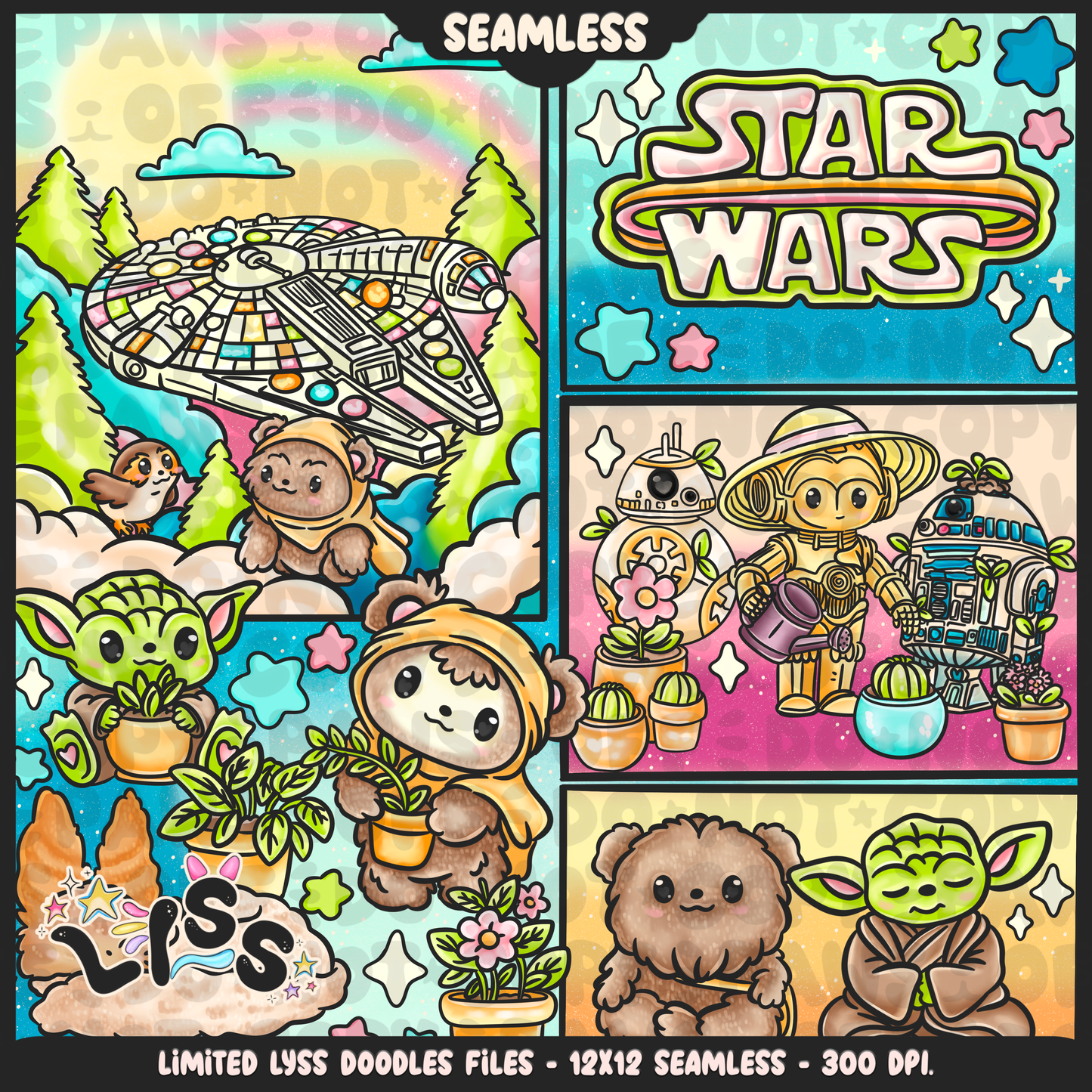 2024 - Lyss Doodles - Seamless - Mains - May Fourth Event - 24LD042