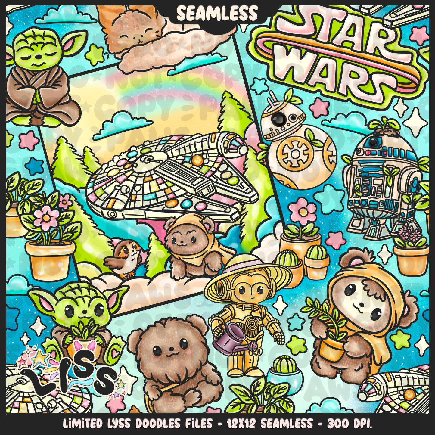 2024 - Lyss Doodles - Seamless - Mains - May Fourth Event - 24LD042