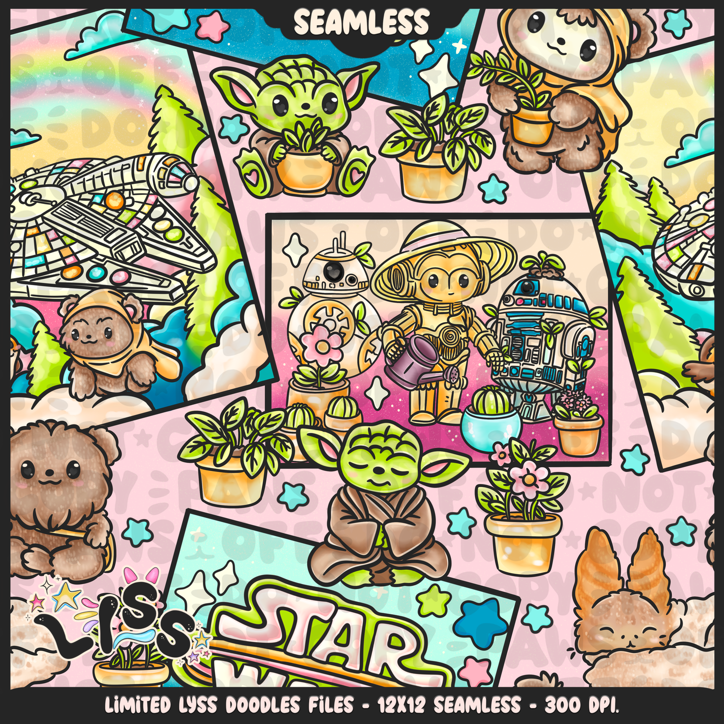 2024 - Lyss Doodles - Seamless - Mains - May Fourth Event - 24LD042