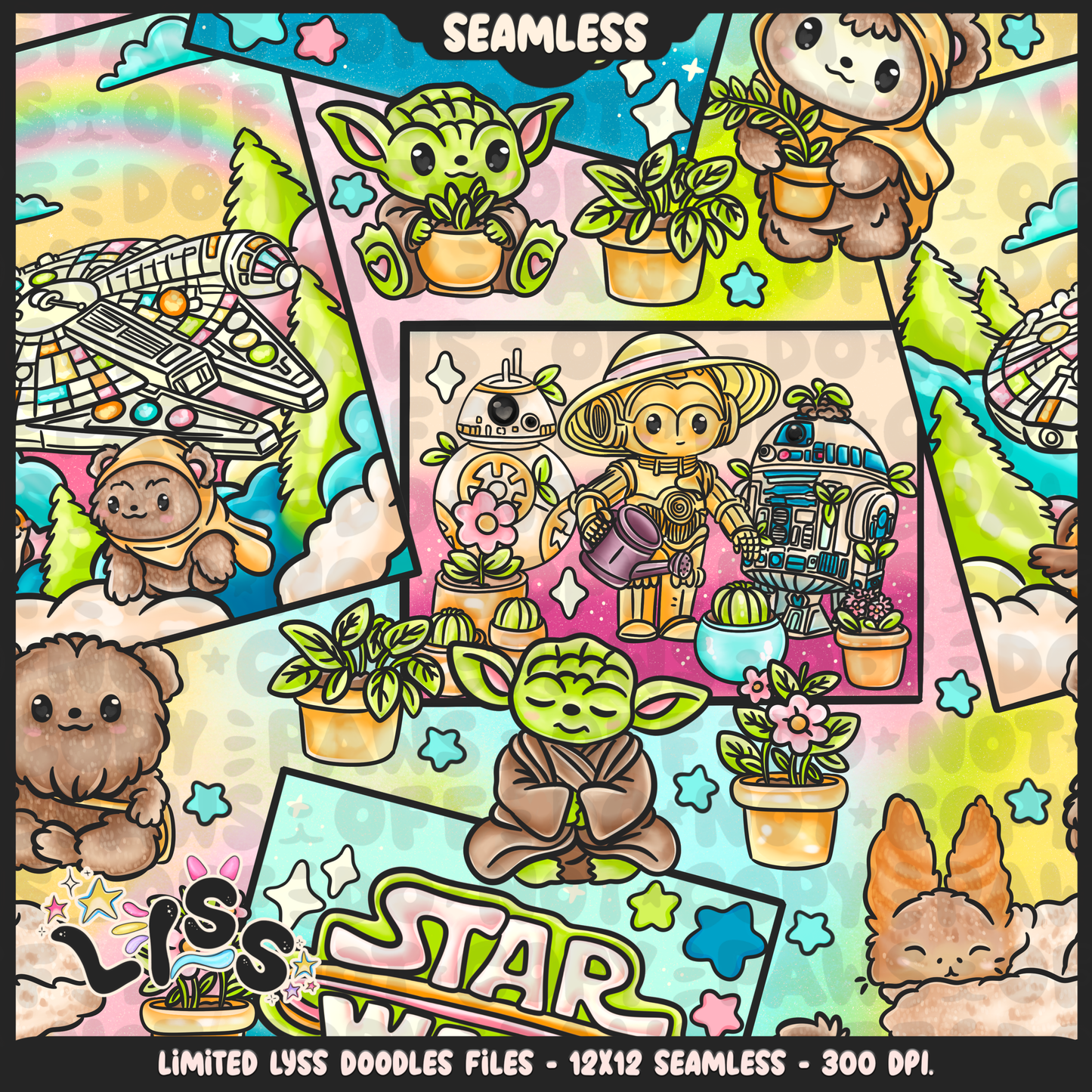 2024 - Lyss Doodles - Seamless - Mains - May Fourth Event - 24LD042