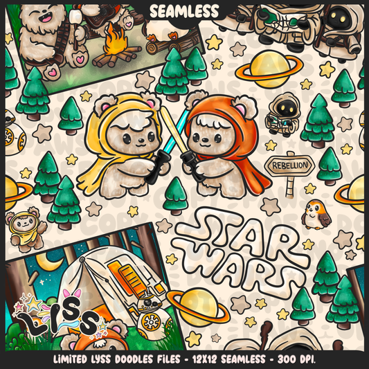 2024 - Lyss Doodles - Seamless - Mains - May Fourth Event - Adventure Wars - 24LD043