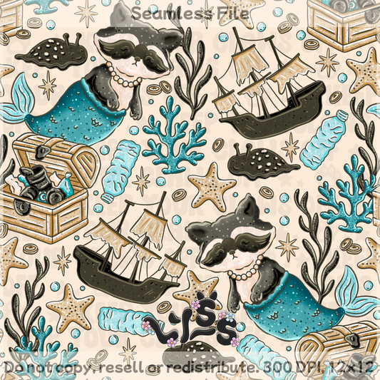 2025 - Lyss Doodles - Seamless - Mercoon - 25LD064