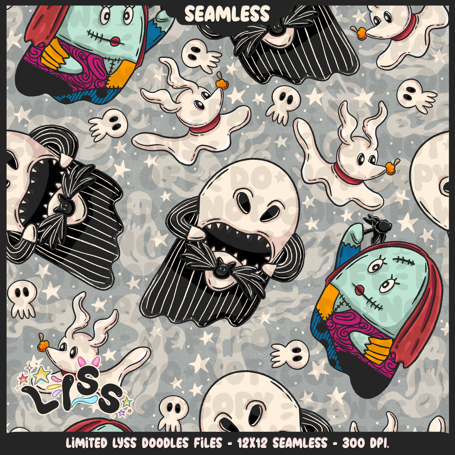 Lyss Doodles - Seamless - Main - Mystery Files - #1