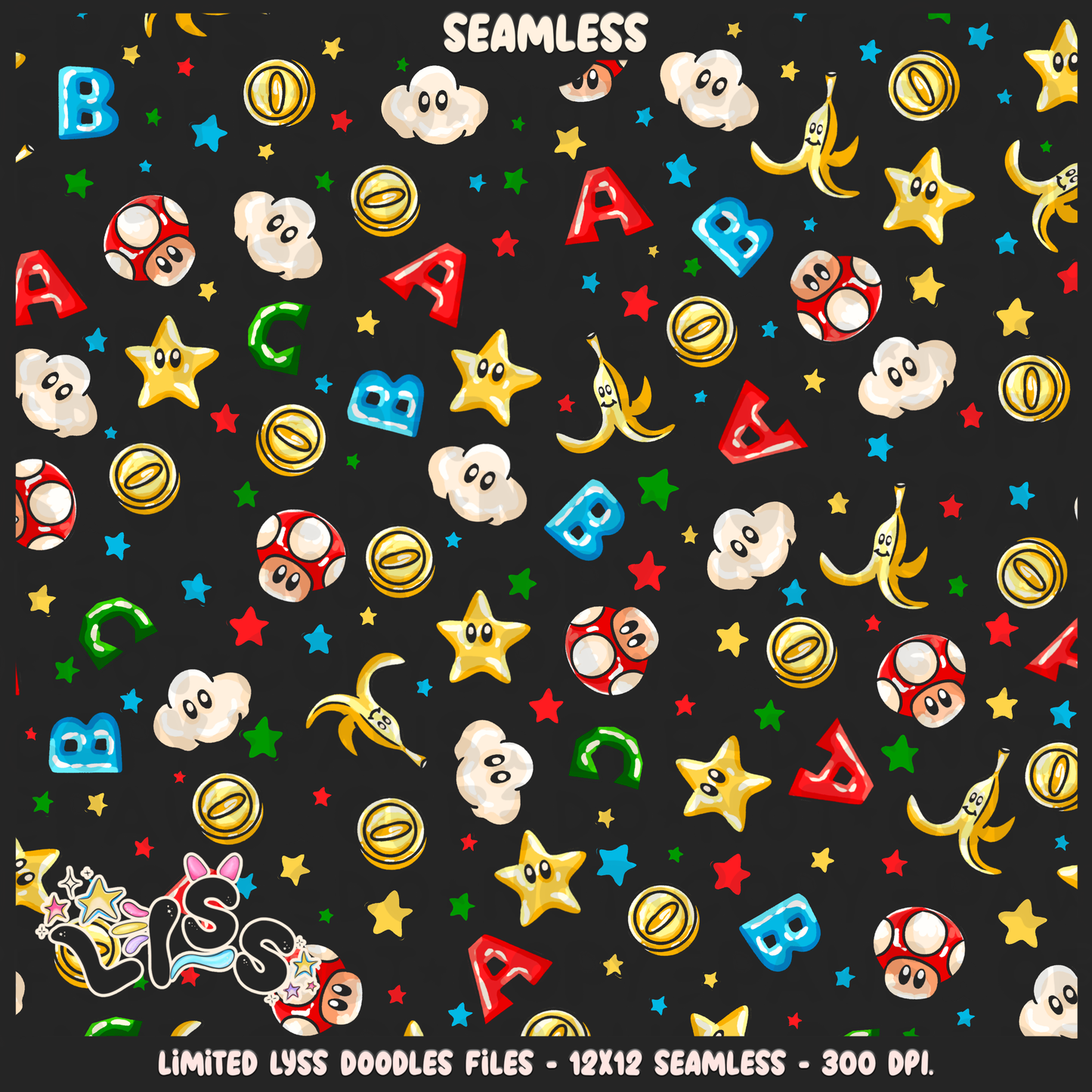 2024 - Lyss Doodles - Seamless - Mains - National Cereal Day - 24LD026