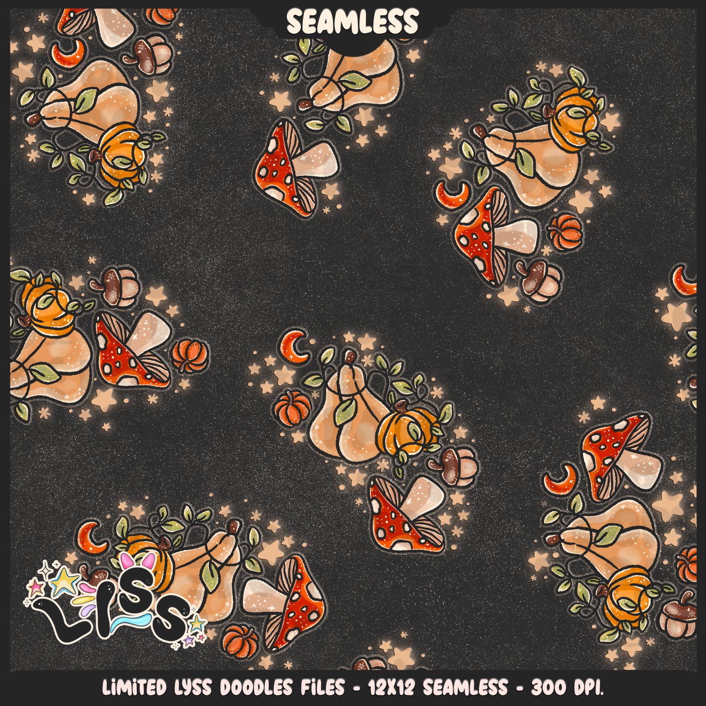 Lyss Doodles - Seamless Files - September 2024 Patreon - Collection #2