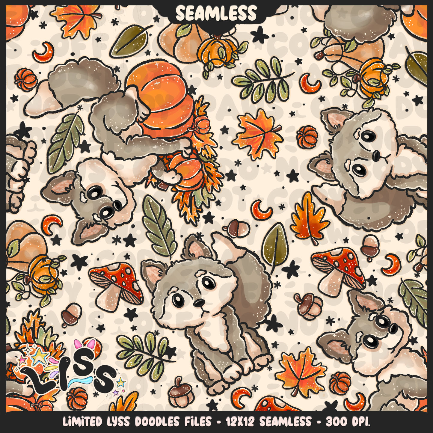 Lyss Doodles - Seamless Files - September 2024 Patreon - Collection #2