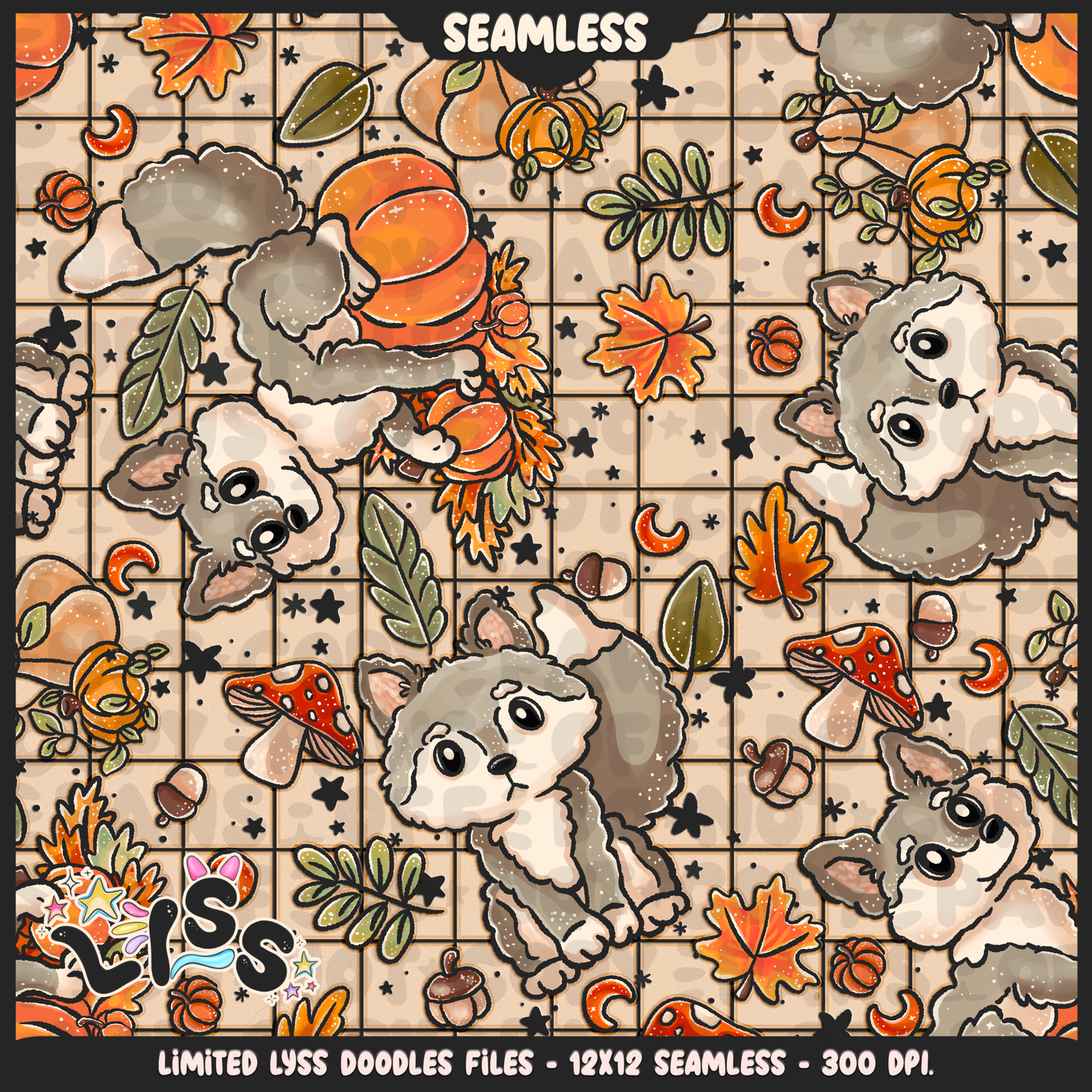 Lyss Doodles - Seamless Files - September 2024 Patreon - Collection #2