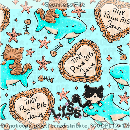 2025 - Lyss Doodles - Seamless - Jaws & Paws - 25LD050