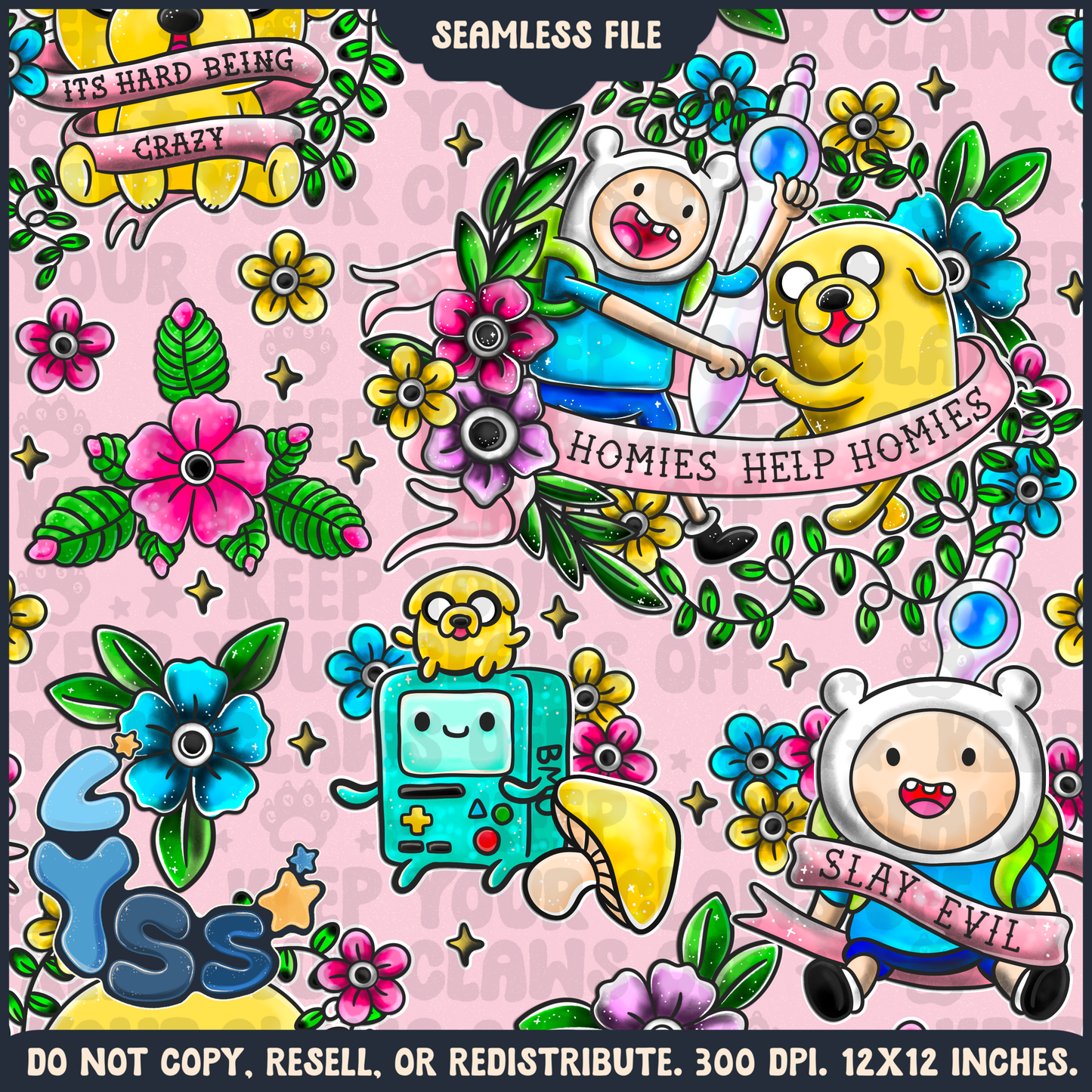 2025 - Lyss Doodles - Seamless - Mains - Quest Time - 25LD008