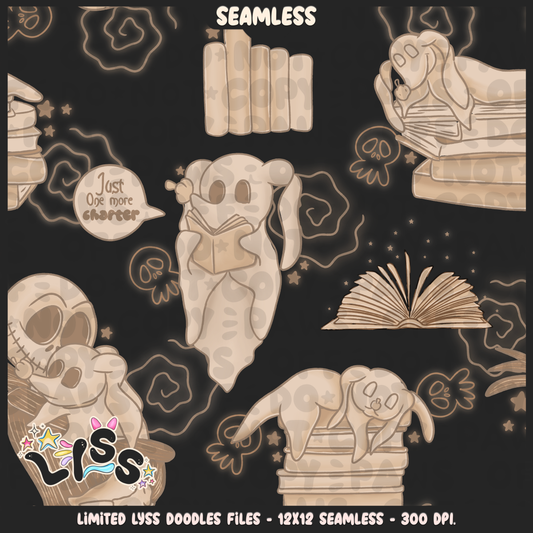 2024 - Lyss Doodles - Seamless - Mains - Reading Nightmare - 24LD017