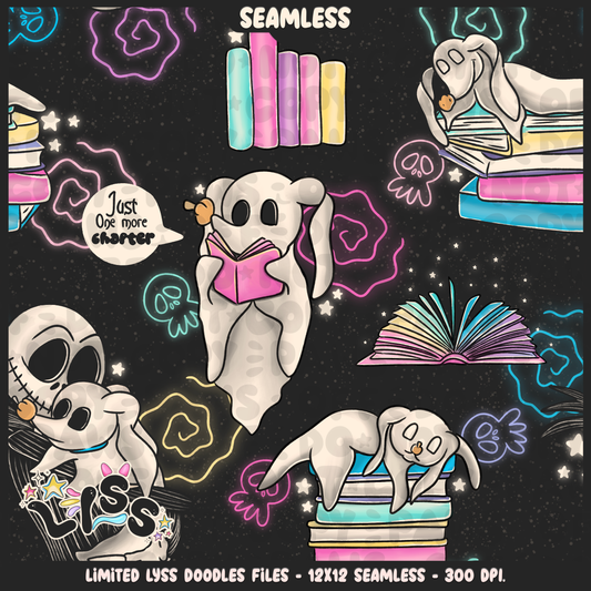 2024 - Lyss Doodles - Seamless - Mains - Reading Nightmare - 24LD017