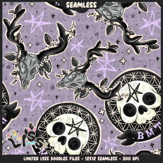 2024 - Lyss Doodles - Seamless - Mains - SCREAMO COLLAB - 24LD038