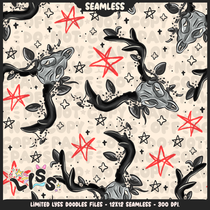 2024 - Lyss Doodles - Seamless - Mains - SCREAMO COLLAB - 24LD038