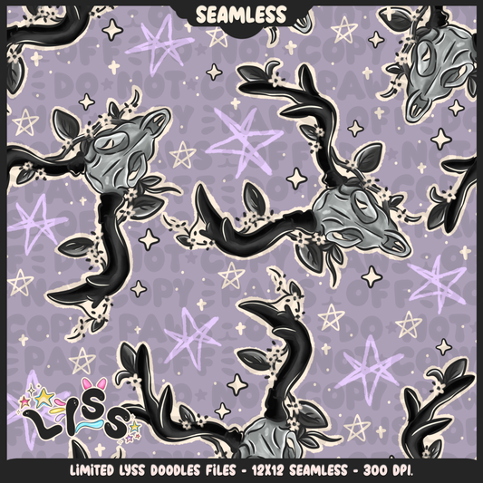 2024 - Lyss Doodles - Seamless - Mains - SCREAMO COLLAB - 24LD038