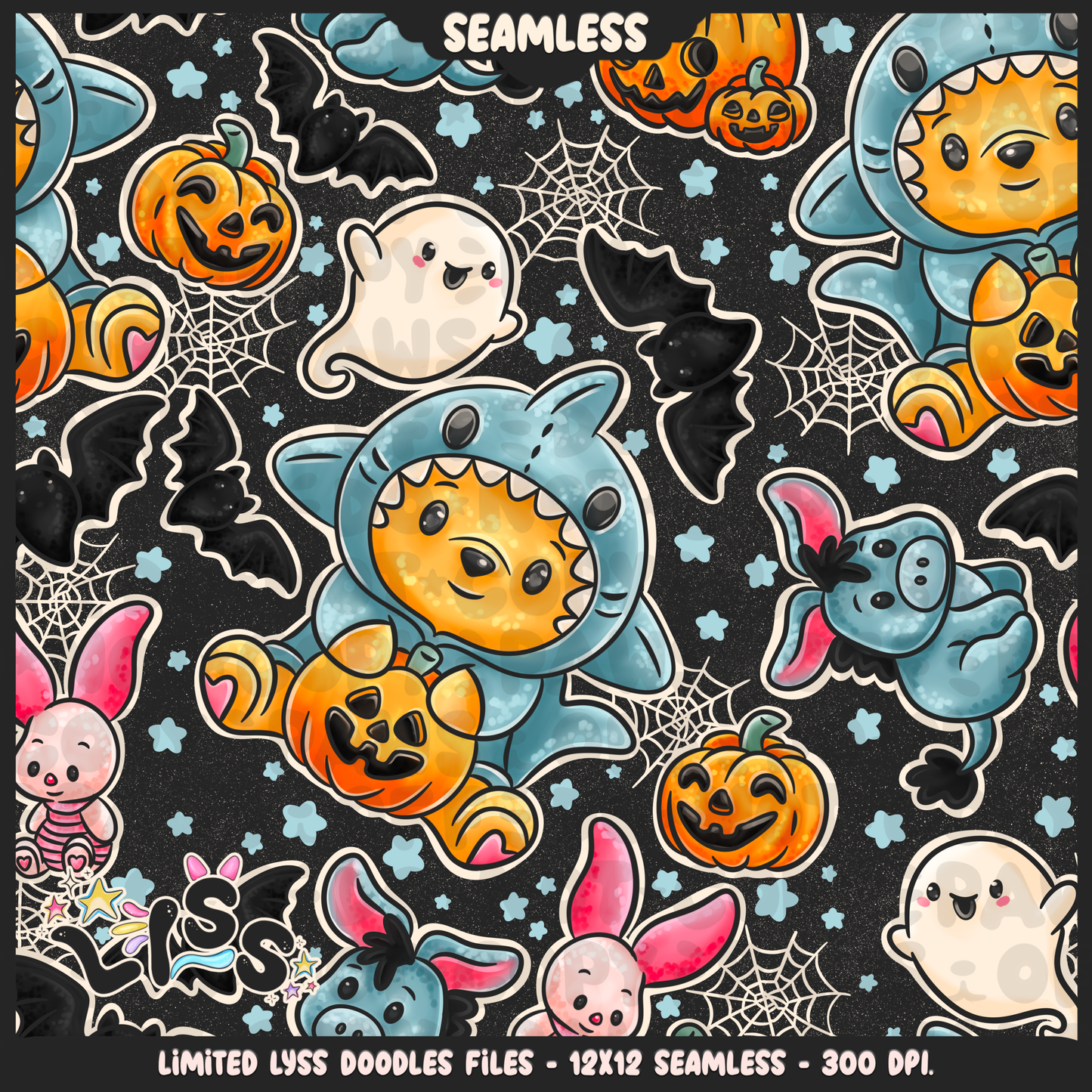 2024 - Lyss Doodles - Seamless - Mains - Spooky Dis Collab - 24LD047