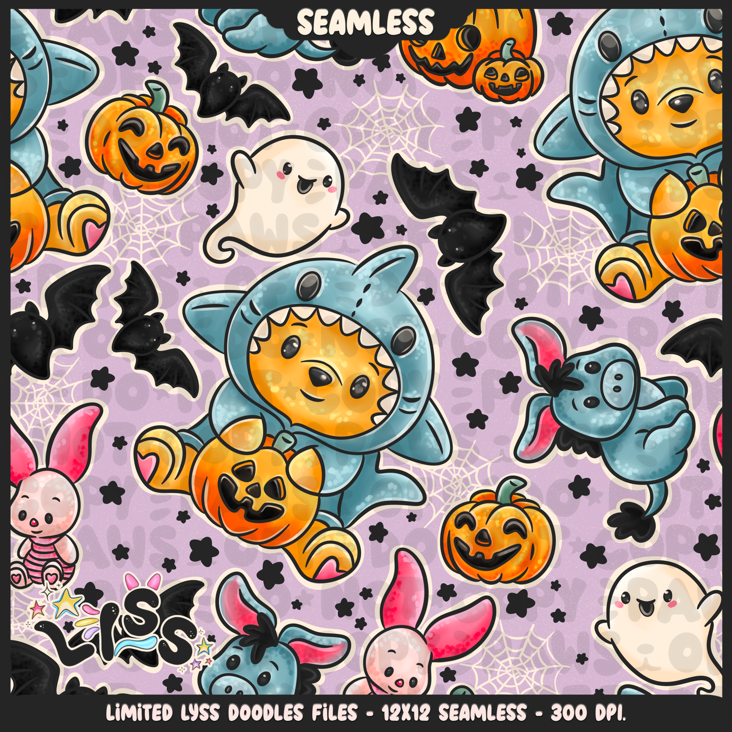 2024 - Lyss Doodles - Seamless - Mains - Spooky Dis Collab - 24LD047