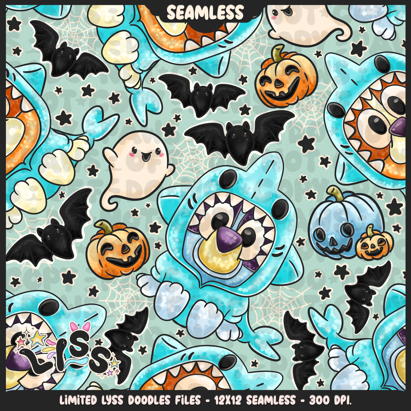 2024 - Lyss Doodles - Seamless - Mains - Spooky Dis Collab - 24LD047