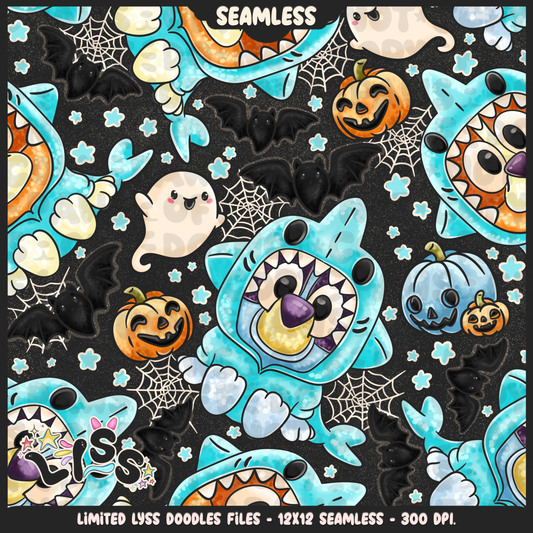 2024 - Lyss Doodles - Seamless - Mains - Spooky Dis Collab - 24LD047