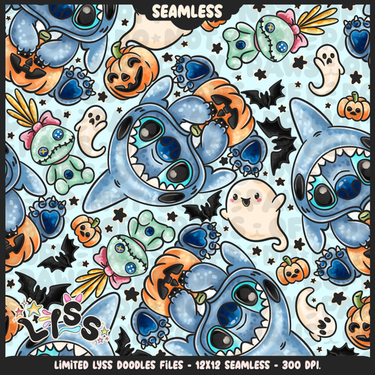 2024 - Lyss Doodles - Seamless - Mains - Spooky Dis Collab - 24LD048