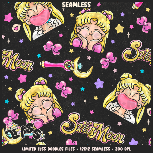 2024 - Lyss Doodles - Seamless - Mains - Moon Cafe