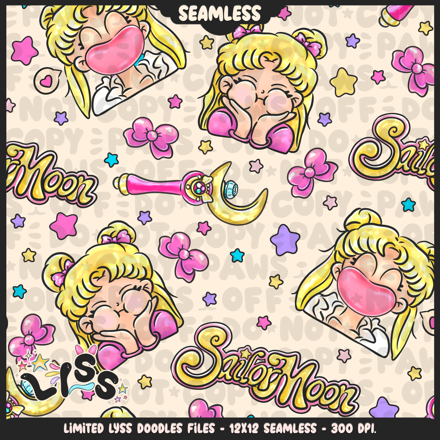 2024 - Lyss Doodles - Seamless - Mains - Moon Cafe