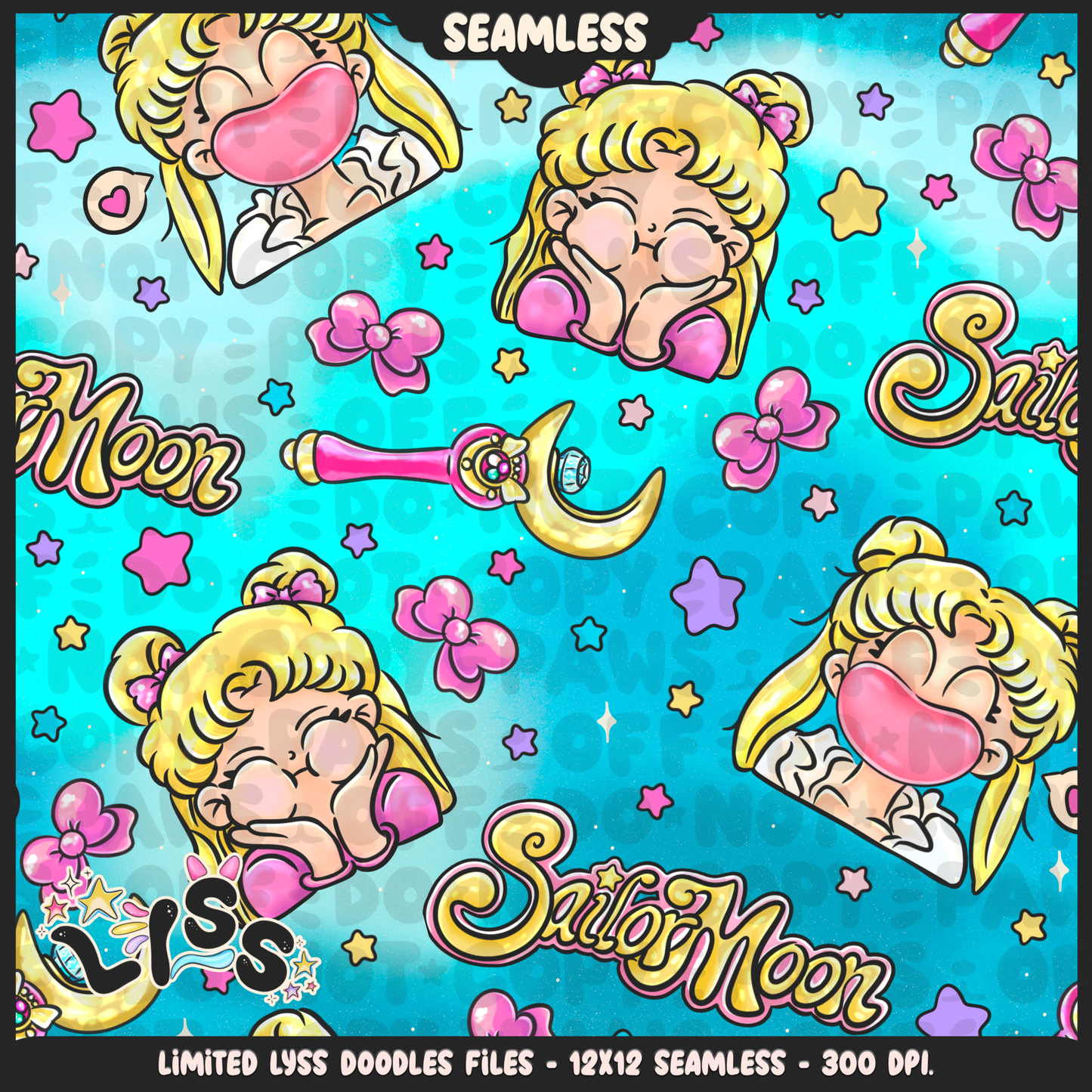 2024 - Lyss Doodles - Seamless - Mains - Moon Cafe