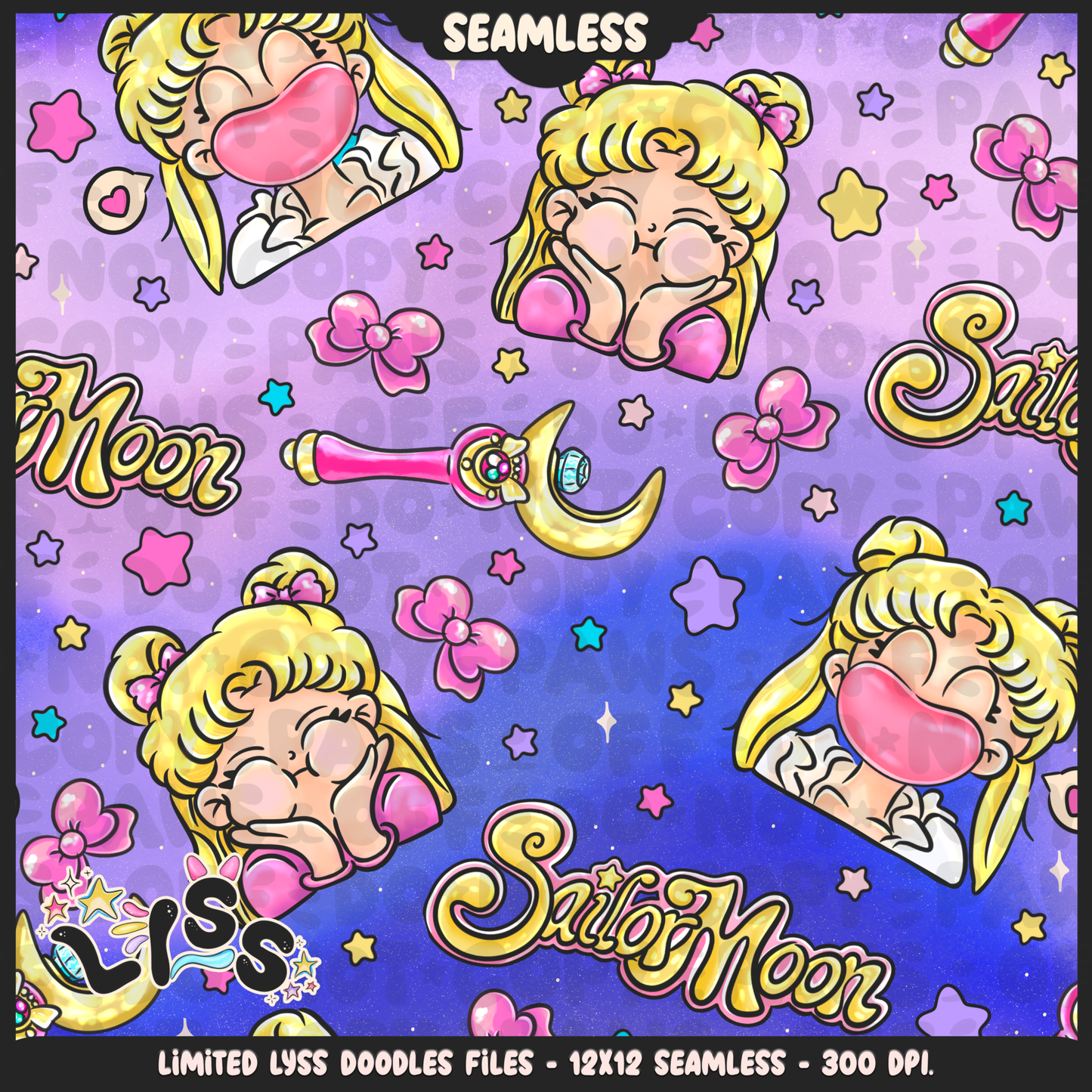 2024 - Lyss Doodles - Seamless - Mains - Moon Cafe