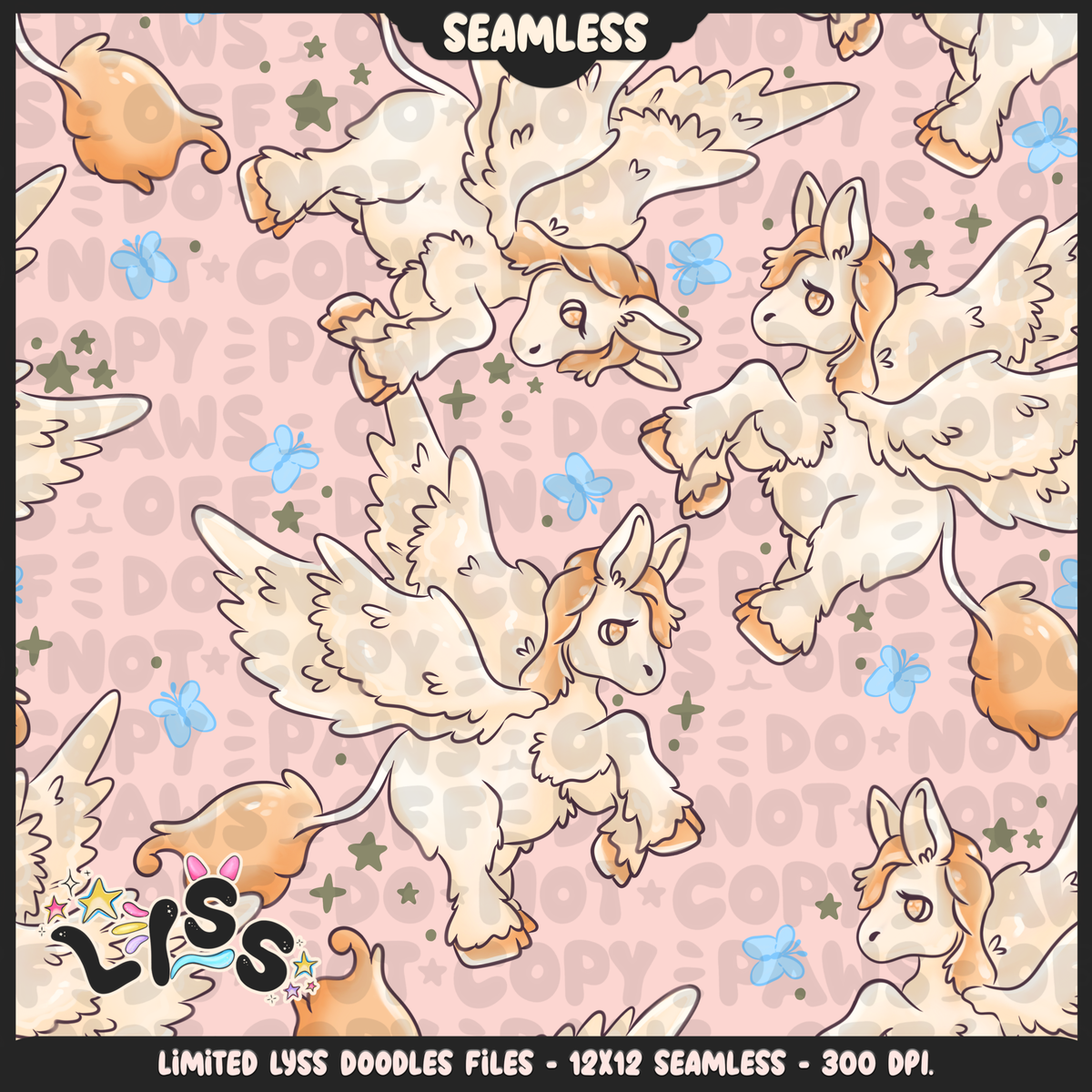 2024 - Lyss Doodles - Seamless - Mains - Summer Pegasus - 24LD031