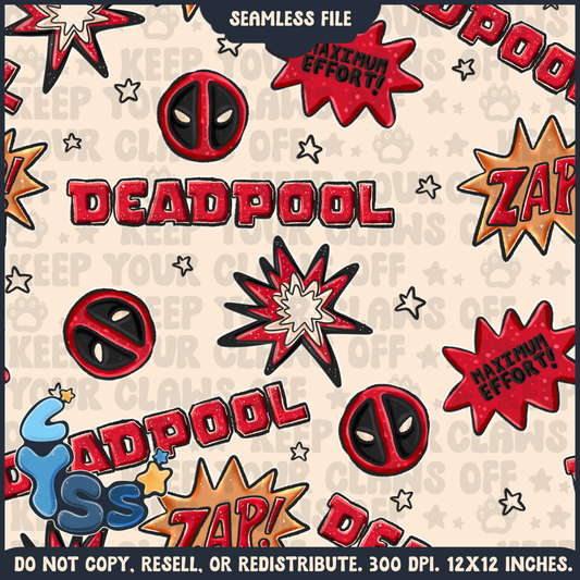 2024 - Lyss Doodles - Seamless - Coordinates - Superhero Collection - Funny Guy - 24LD088