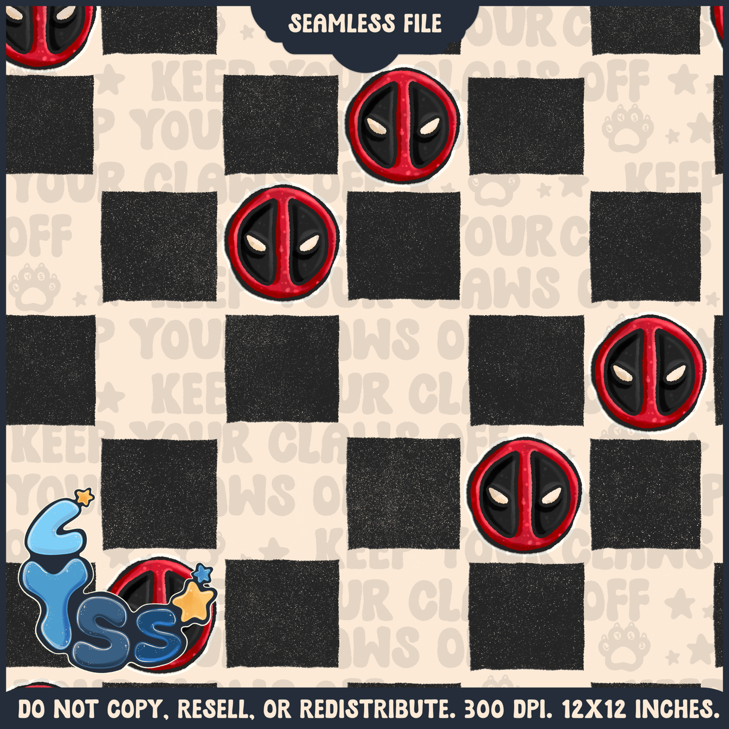 2024 - Lyss Doodles - Seamless - Coordinates - Superhero Collection - Funny Guy - 24LD088