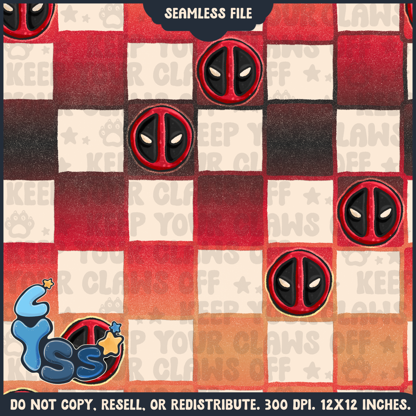 2024 - Lyss Doodles - Seamless - Coordinates - Superhero Collection - Funny Guy - 24LD088