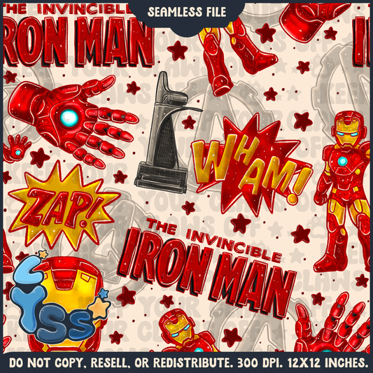 2024 - Lyss Doodles - Seamless - Mains - Superhero Collection - - Invincible - 24LD090