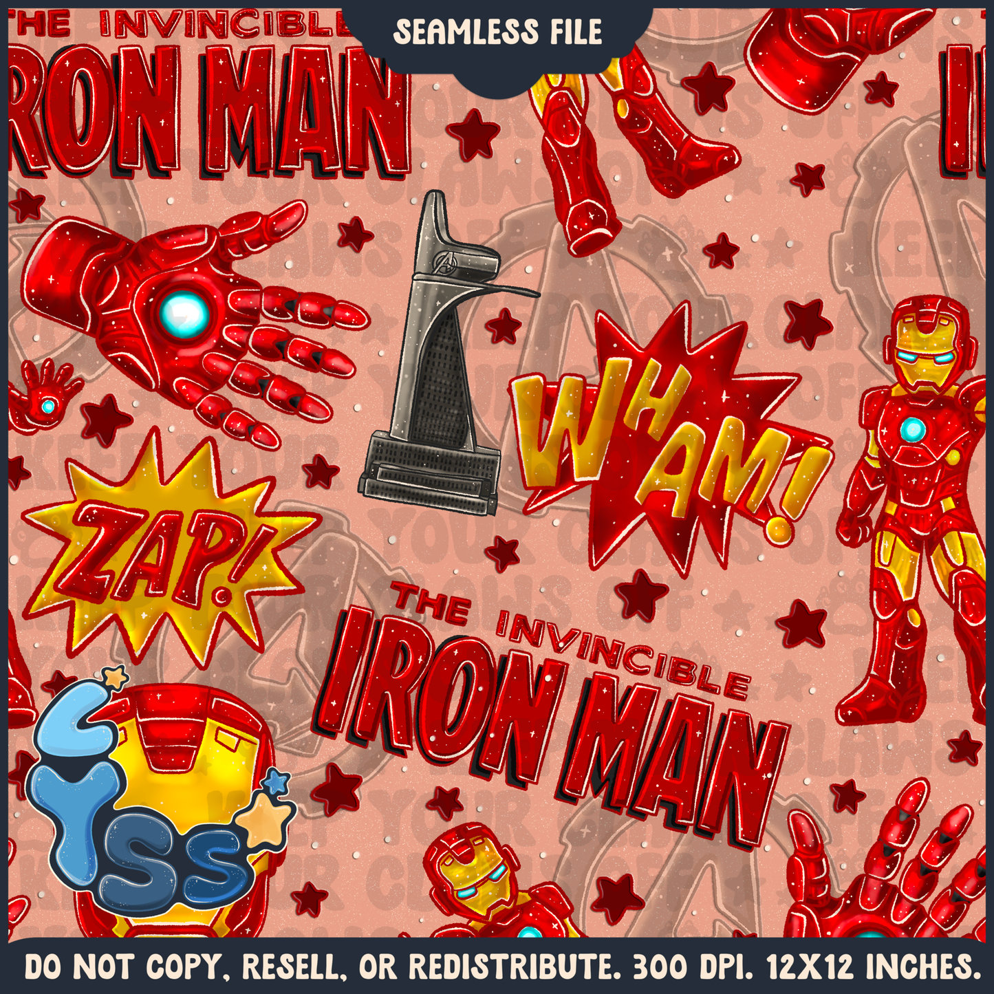 2024 - Lyss Doodles - Seamless - Mains - Superhero Collection - - Invincible - 24LD090