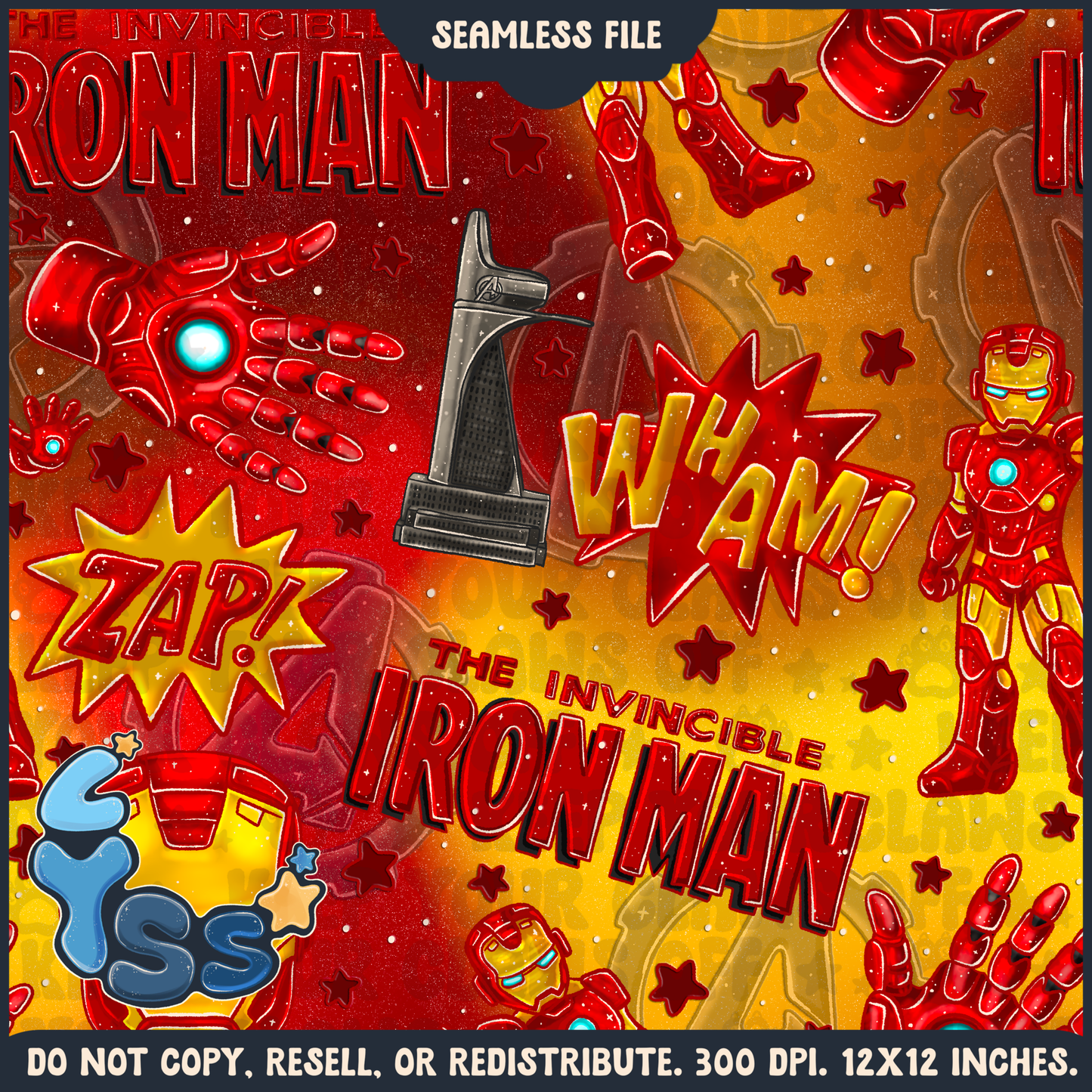 2024 - Lyss Doodles - Seamless - Mains - Superhero Collection - - Invincible - 24LD090