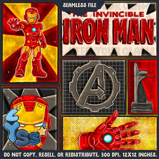 2024 - Lyss Doodles - Seamless - Mains - Superhero Collection - Invincible - 24LD090