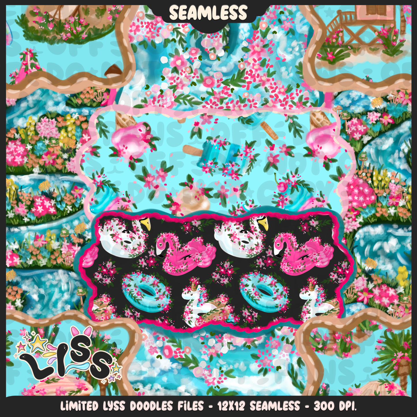 2024 - Lyss Doodles - Seamless - Mains - Tululla Summer - 24LD113