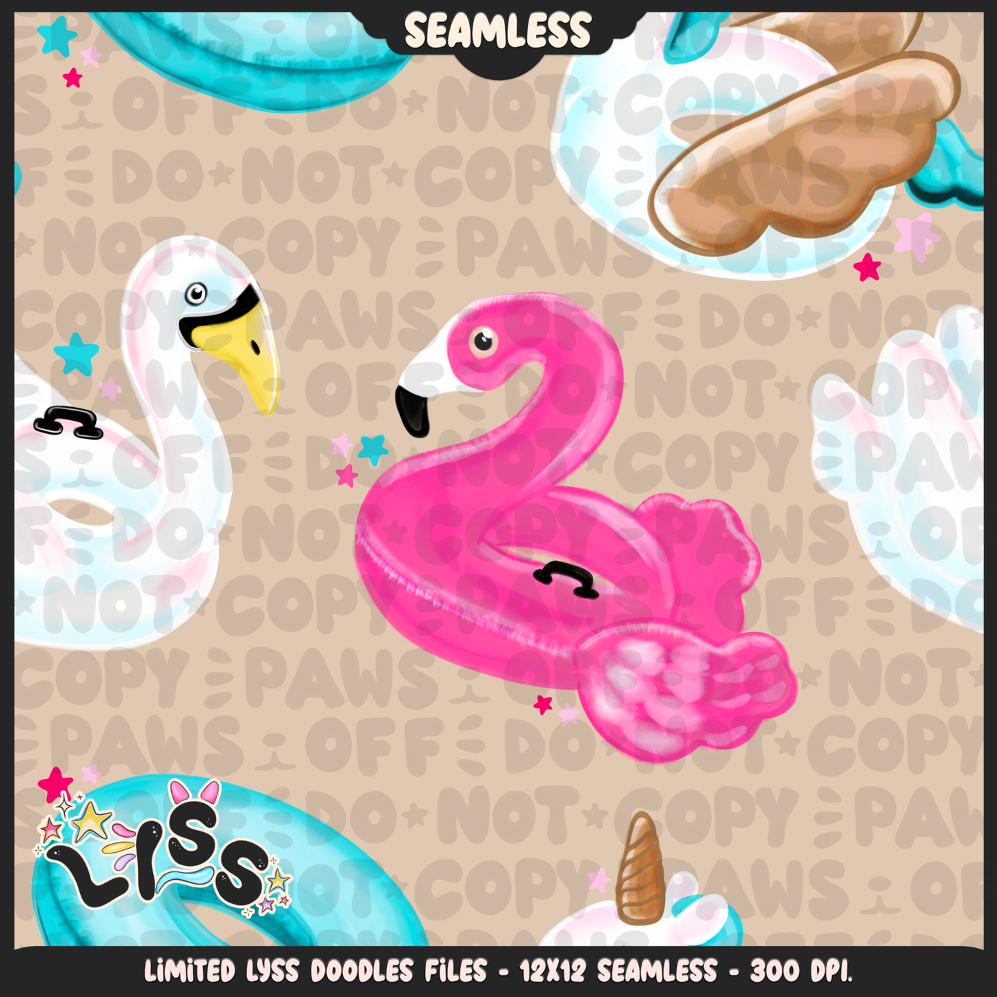 2024 - Lyss Doodles - Seamless - Mains - Tululla Summer - 24LD113