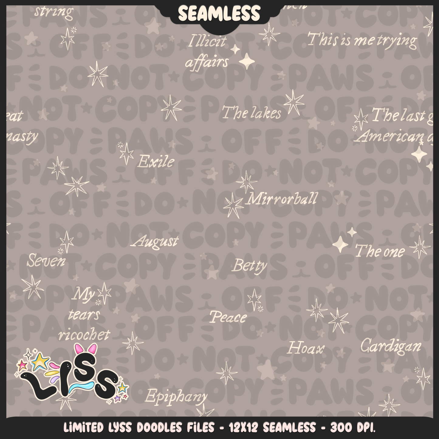 2024 - Lyss Doodles - Coordinates -  Tay Collab - Lore - 24LD019