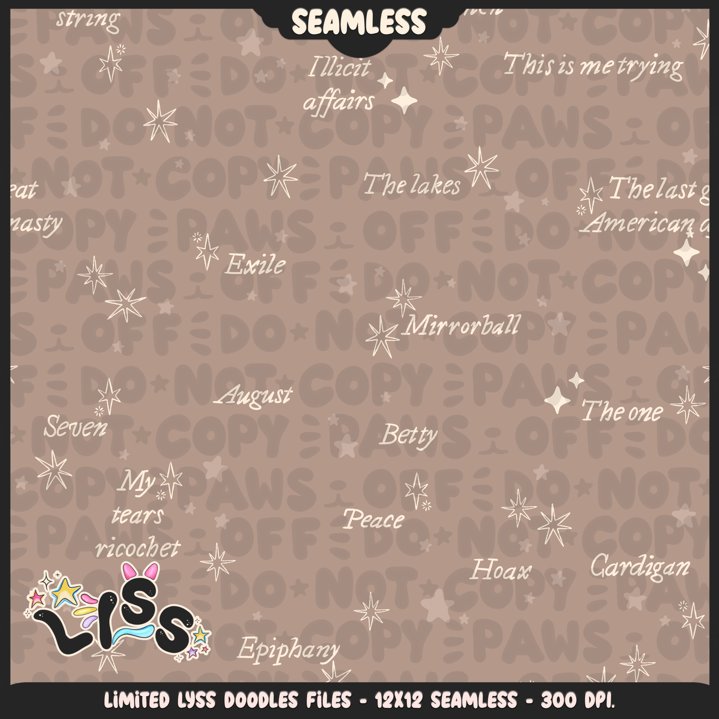 2024 - Lyss Doodles - Coordinates -  Tay Collab - Lore - 24LD019