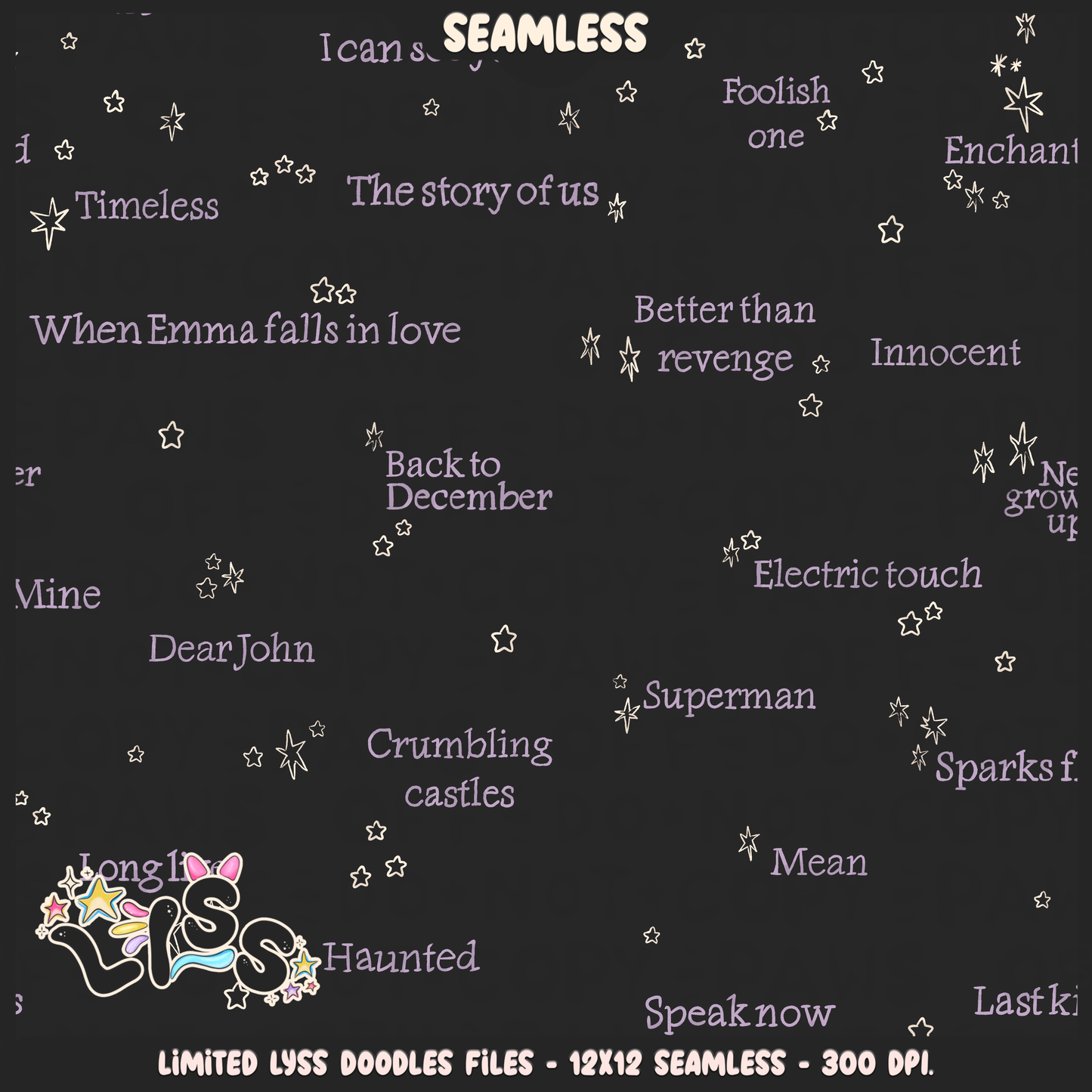 2024 - Lyss Doodles - Coordinates -  Tay Collab - Speak -  24LD020